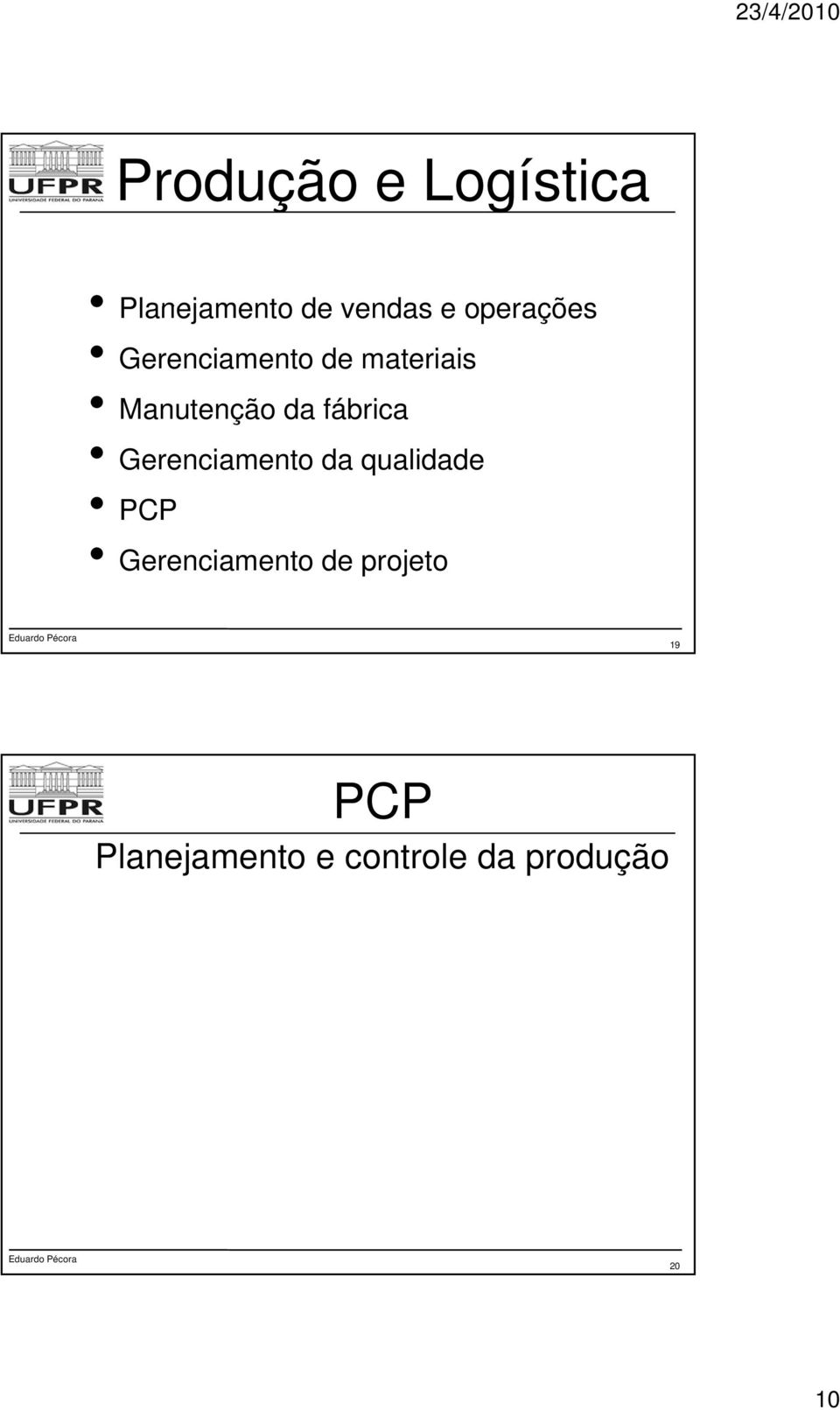 fábrica Gerenciamento da qualidade PCP Gerenciamento