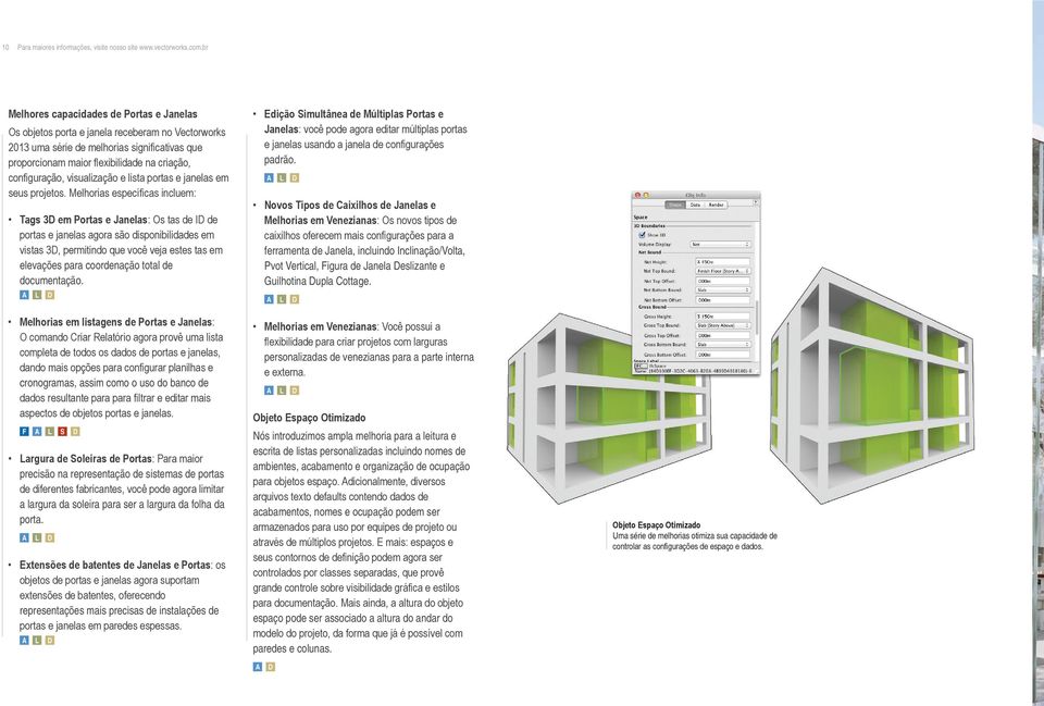 configuração, visualização e lista portas e janelas em seus projetos.