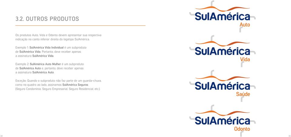 Exemplo 2: SulAmérica Auto Mulher é um subproduto de SulAmérica Auto e, portanto, deve receber apenas a assinatura SulAmérica Auto.