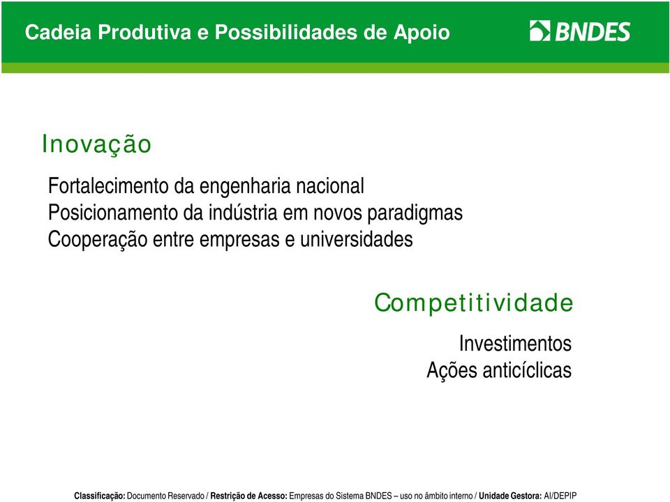 indústria em novos paradigmas Cooperação entre empresas