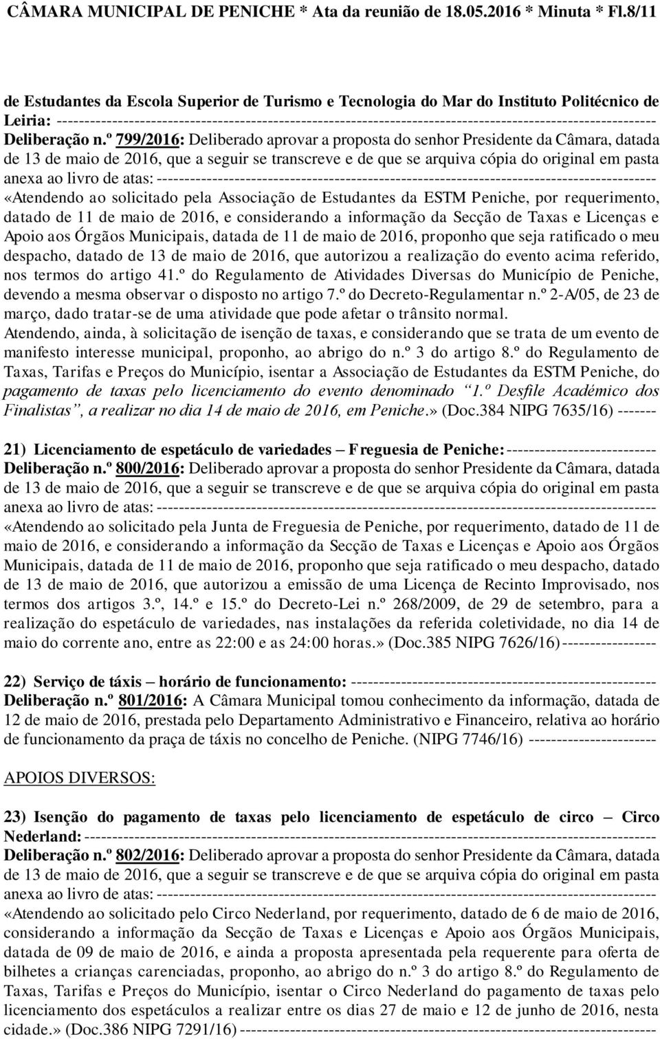 ------------------------------------------------------------------------------------------------------------ Deliberação n.