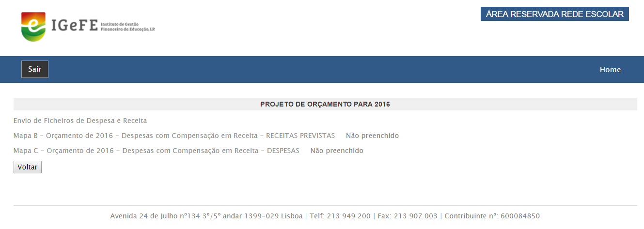 Aceder à opção Projeto de Orçamento para 2016 Imagem2 4.