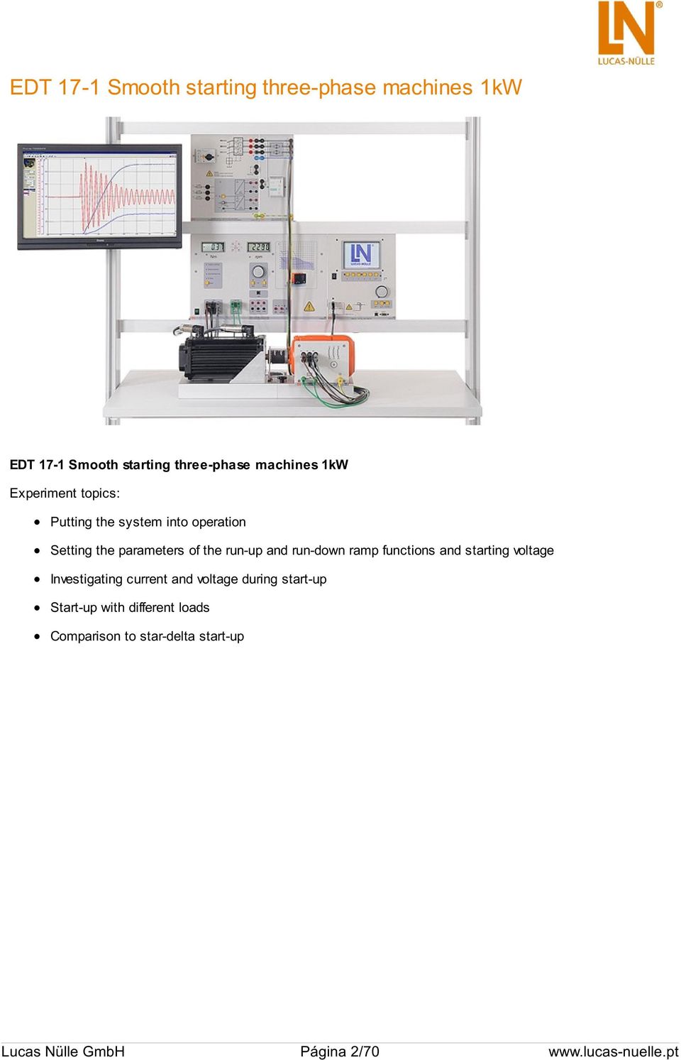 run-down ramp functions and starting voltage Investigating current and voltage during start-up