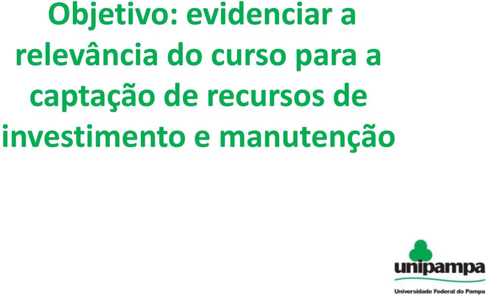 a captação de recursos