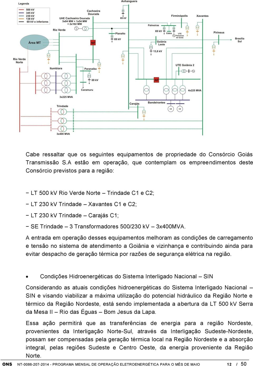 Carajás C1; SE Trindade 3 Transformadores 500/230 kv 3x400MVA.