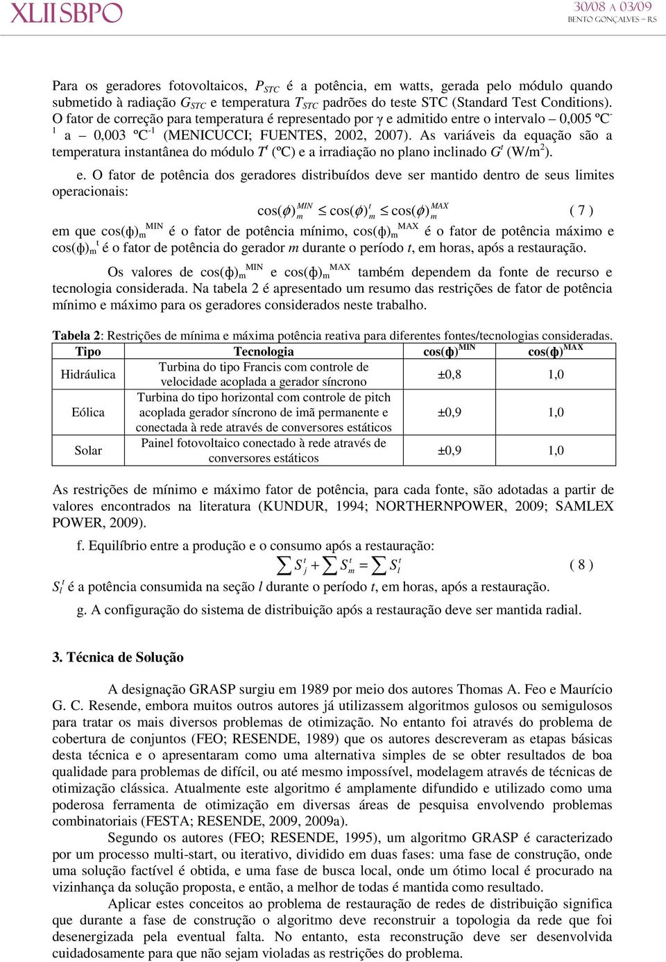 As variáveis da eq