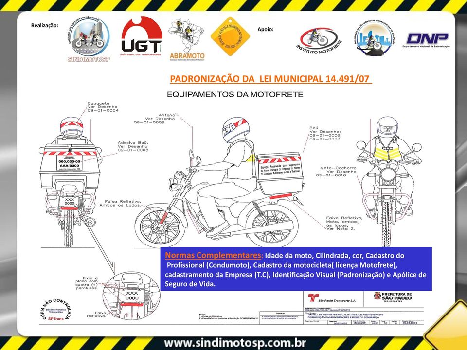 Cadastro do Profissional (Condumoto), Cadastro da motocicleta(