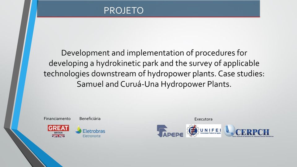 technologies downstream of hydropower plants.