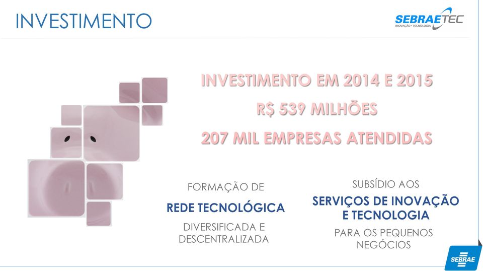 TECNOLÓGICA DIVERSIFICADA E DESCENTRALIZADA SUBSÍDIO