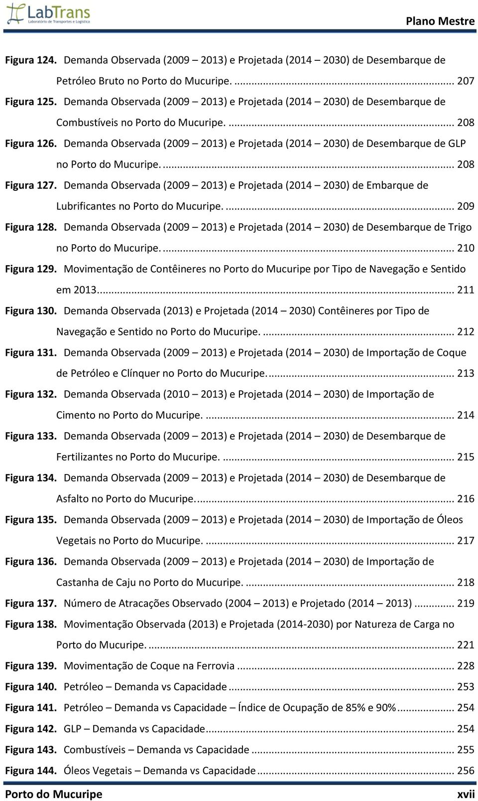 Demanda Observada (2009 2013) e Projetada (2014 2030) de Desembarque de GLP no Porto do Mucuripe.... 208 Figura 127.