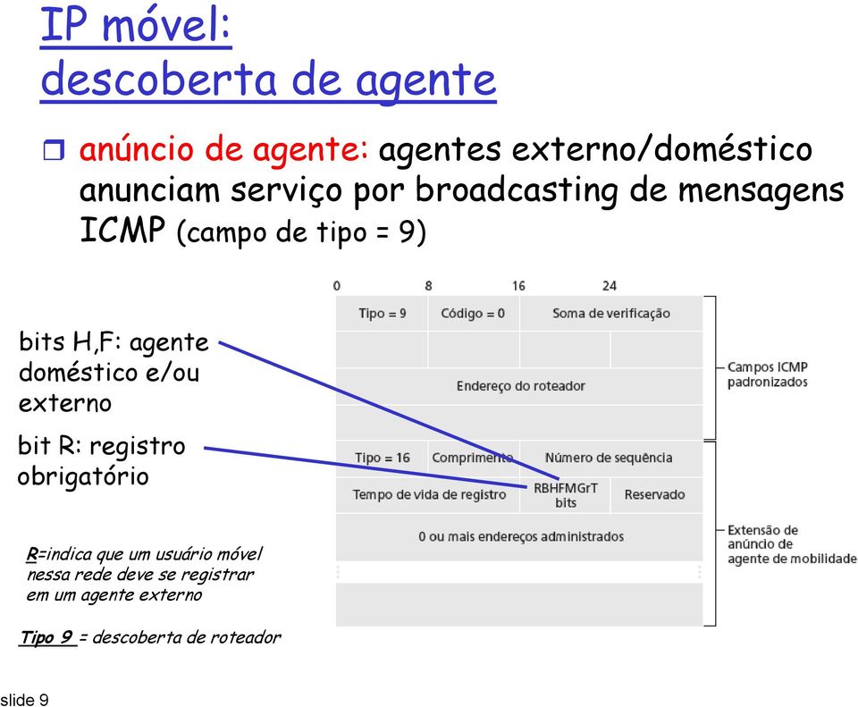 agente doméstico e/ou externo bit R: registro obrigatório R=indica que um usuário