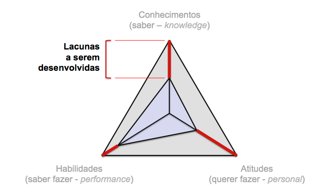 A avaliação de competências profissionais individuais consiste, essencialmente, na comparação do desempenho real do indivíduo com um padrão de referência, na metodologia adotada, comparação com o