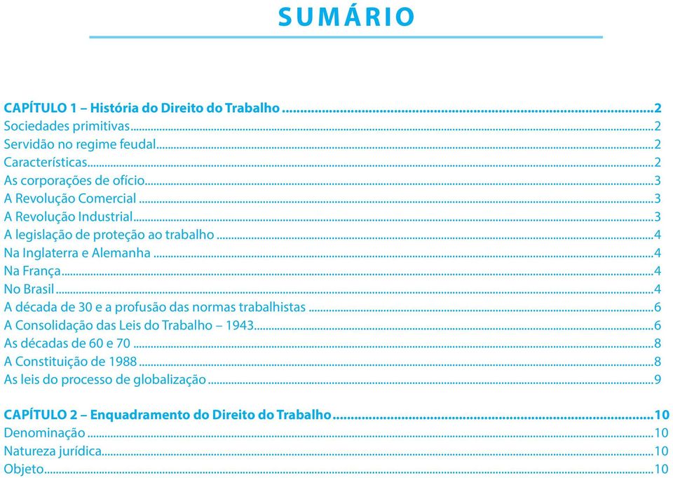 ..4 Na França...4 No Brasil...4 A década de 30 e a profusão das normas trabalhistas...6 A Consolidação das Leis do Trabalho 1943...6 As décadas de 60 e 70.