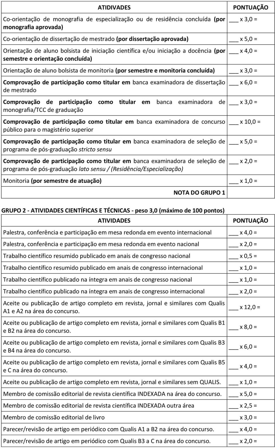 Comprovação de participação como titular em banca examinadora de dissertação de mestrado Comprovação de participação como titular em banca examinadora de monografia/tcc de graduação Comprovação de