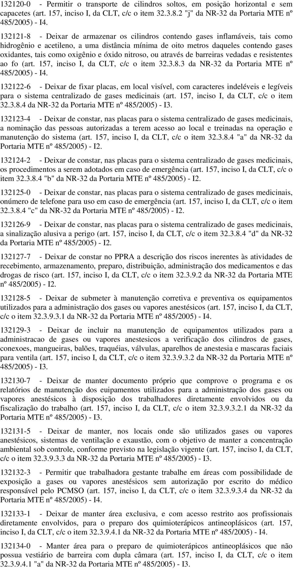 gases oxidantes, tais como oxigênio e óxido nitroso, ou através de barreiras vedadas e resistentes ao fo (art. 157, inciso I, da CLT, c/c o item 32.3.8.