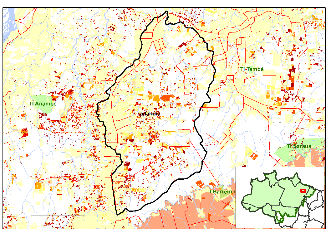 TAILÂNDIA PA População 2008: 69.581 habitantes Área Oficial: 4.430 km2 Área de Floresta Original: 4.430 km2 Área de Floresta Atual: 2.