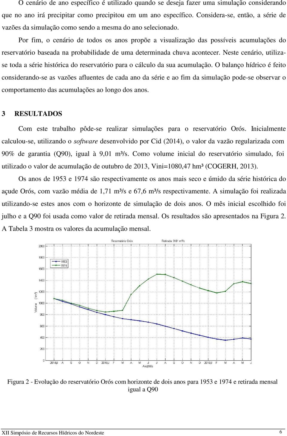 Por fim, o cenário de todos os anos propõe a visualização das possíveis acumulações do reservatório baseada na probabilidade de uma determinada chuva acontecer.