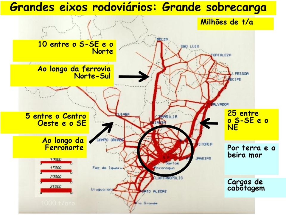 entre o Centro Oeste e o SE Ao longo da Ferronorte 25 entre o