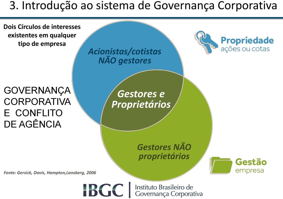 gestores GOVERNANÇA CORPORATIVA E CONFLITO DE AGÊNCIA Gestores e