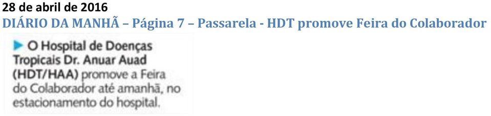 Passarela - HDT