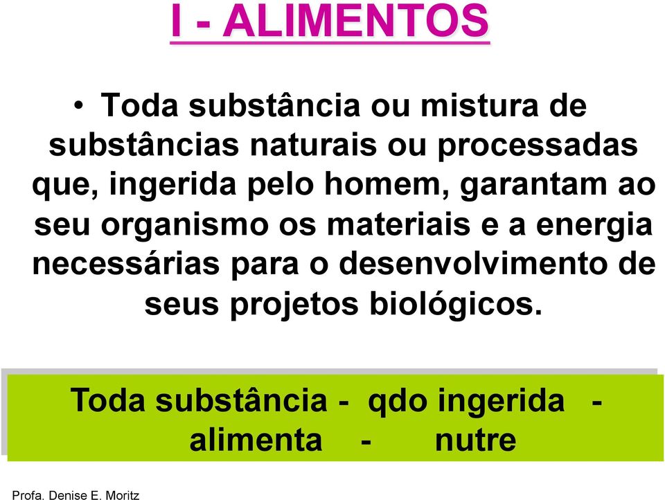 materiais e a energia necessárias para o desenvolvimento de seus