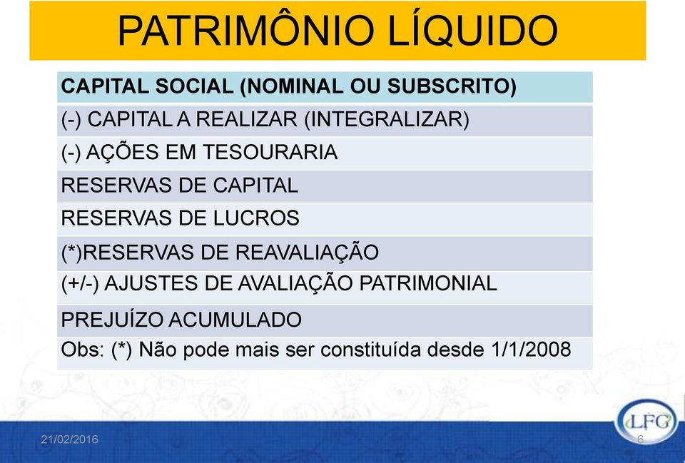 DE LUCROS (*)RESERVAS DE REAVALIAÇÃO (+/-) AJUSTES DE AVALIAÇÃO PATRIMONIAL