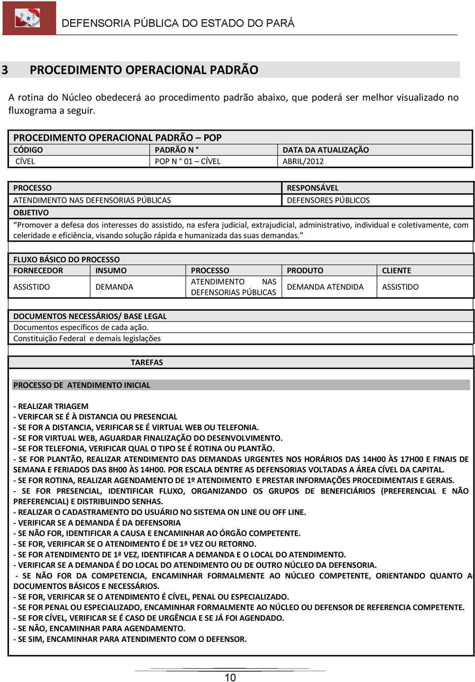 a defesa dos interesses do assistido, na esfera judicial, extrajudicial, administrativo, individual e coletivamente, com celeridade e eficiência, visando solução rápida e humanizada das suas demandas.