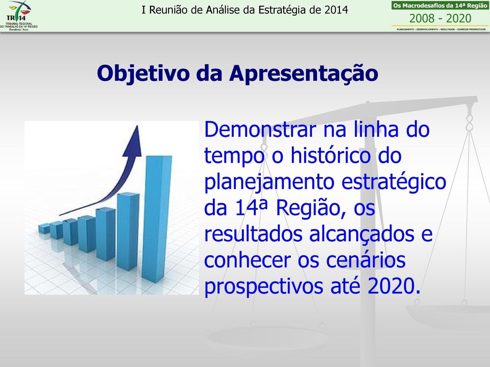 do planejamento estratégico da 14ª Região, os