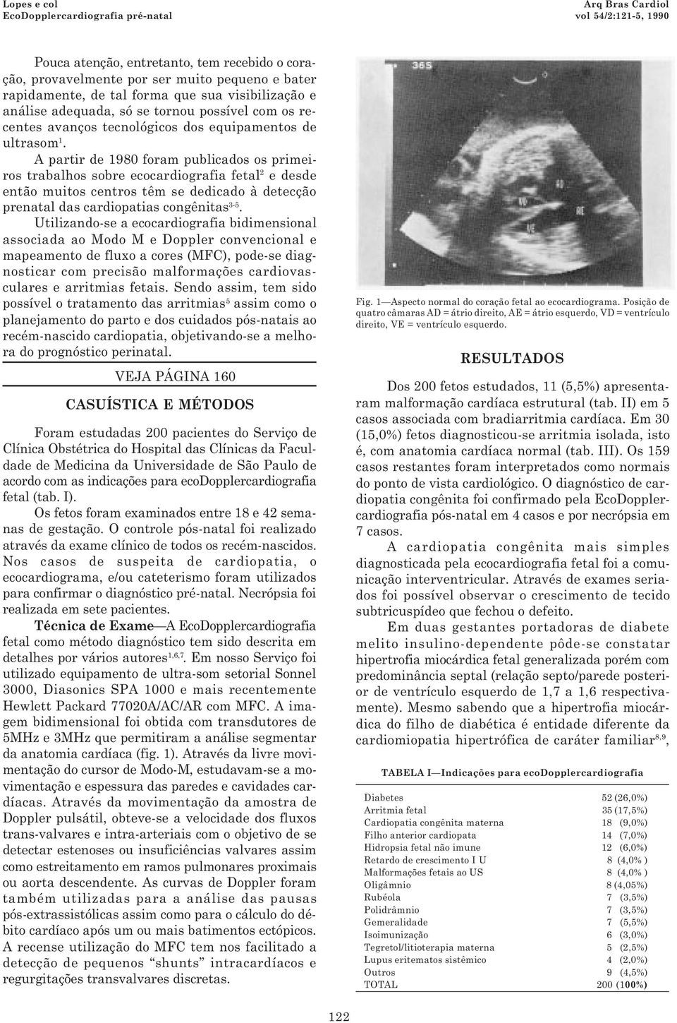 A partir de 1980 foram publicados os primeiros trabalhos sobre ecocardiografia fetal 2 e desde então muitos centros têm se dedicado à detecção prenatal das cardiopatias congênitas 3-5.