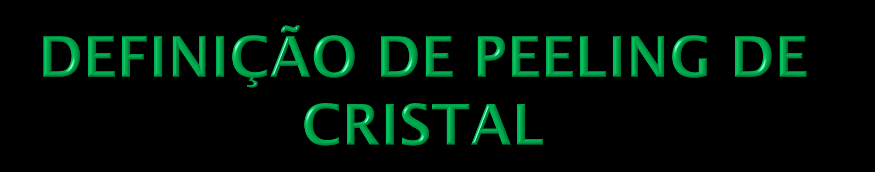 O peeling de cristal é uma técnica à base de cristais de hidróxido de alumínio que faz uma microdermoabrasão da pele, ou seja, uma esfoliação progressiva da superfície cutânea feita pelos