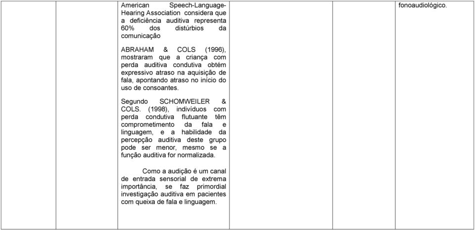 Segundo SCHOMWEILER & COLS.