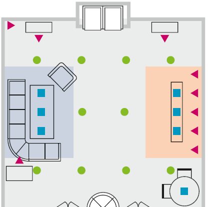 2. Lobby e Recepção Siteco LUNIS SL Realçando caracteristicas decisivas Especialmente