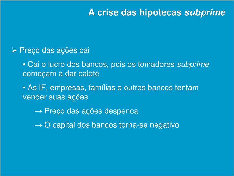 IF, empresas, famílias e outros bancos tentam vender suas ações