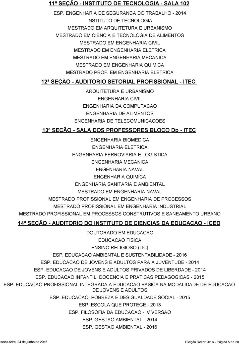 ENGENHARIA ELETRICA MESTRADO EM ENGENHARIA MECANICA MESTRADO EM ENGENHARIA QUIMICA MESTRADO PROF.