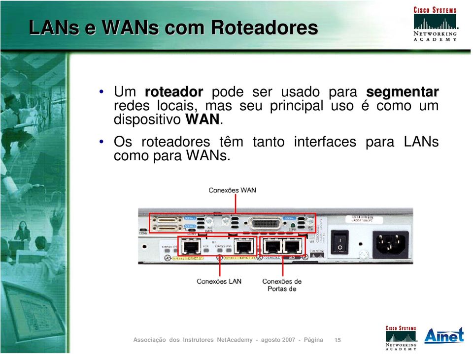 principal uso é como um dispositivo WAN.