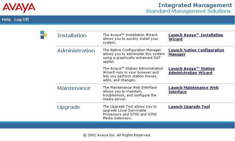 ALM PWR CPU MSTR LNK COL Tx Rx FDX FC Hspd LAG 51 52 53 54 55 56 57 58 59 60 61 62 63 64 65 66 EXT1 EXT2 15. Use o Avaya Installation Wizard.