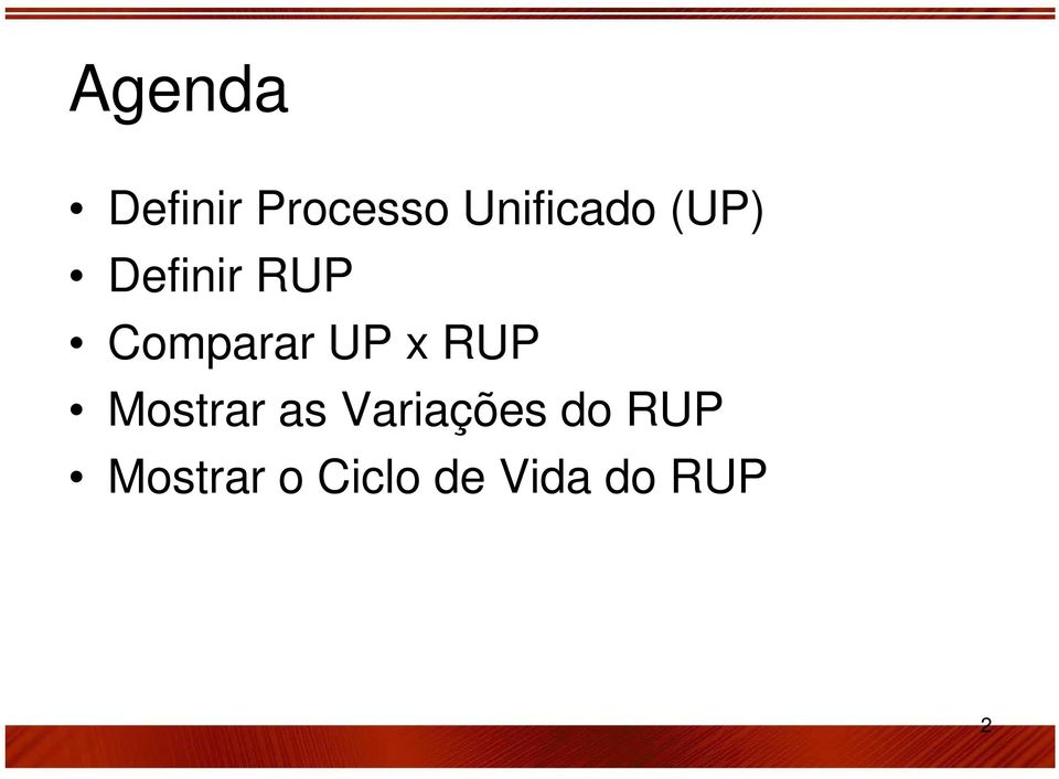 Comparar UP x RUP Mostrar as