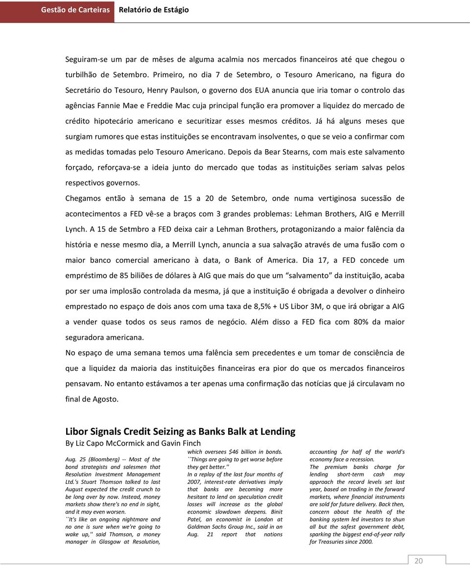 principal função era promover a liquidez do mercado de crédito hipotecário americano e securitizar esses mesmos créditos.