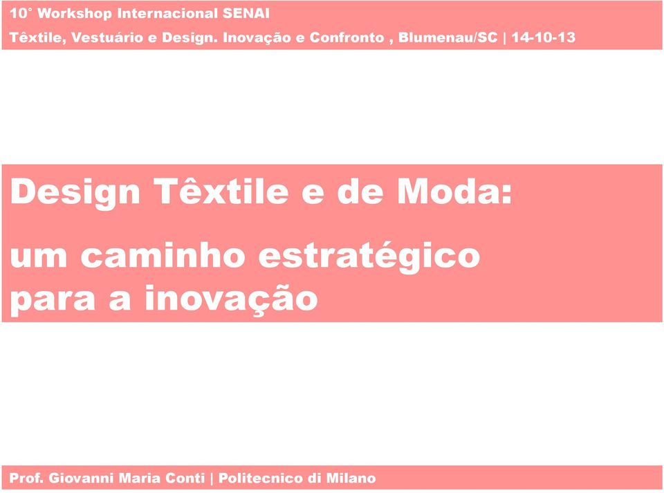 Inovação e Confronto, Blumenau/SC 14-10-13 Design