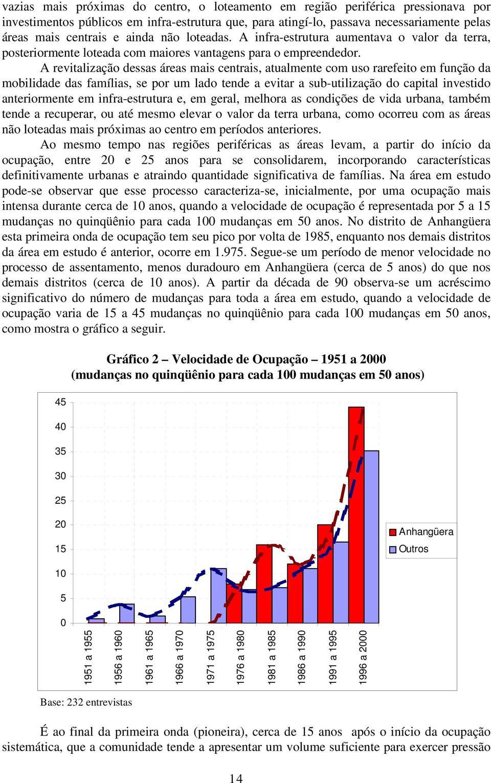 A revitalização dessas áreas mais centrais, atualmente com uso rarefeito em função da mobilidade das famílias, se por um lado tende a evitar a sub-utilização do capital investido anteriormente em