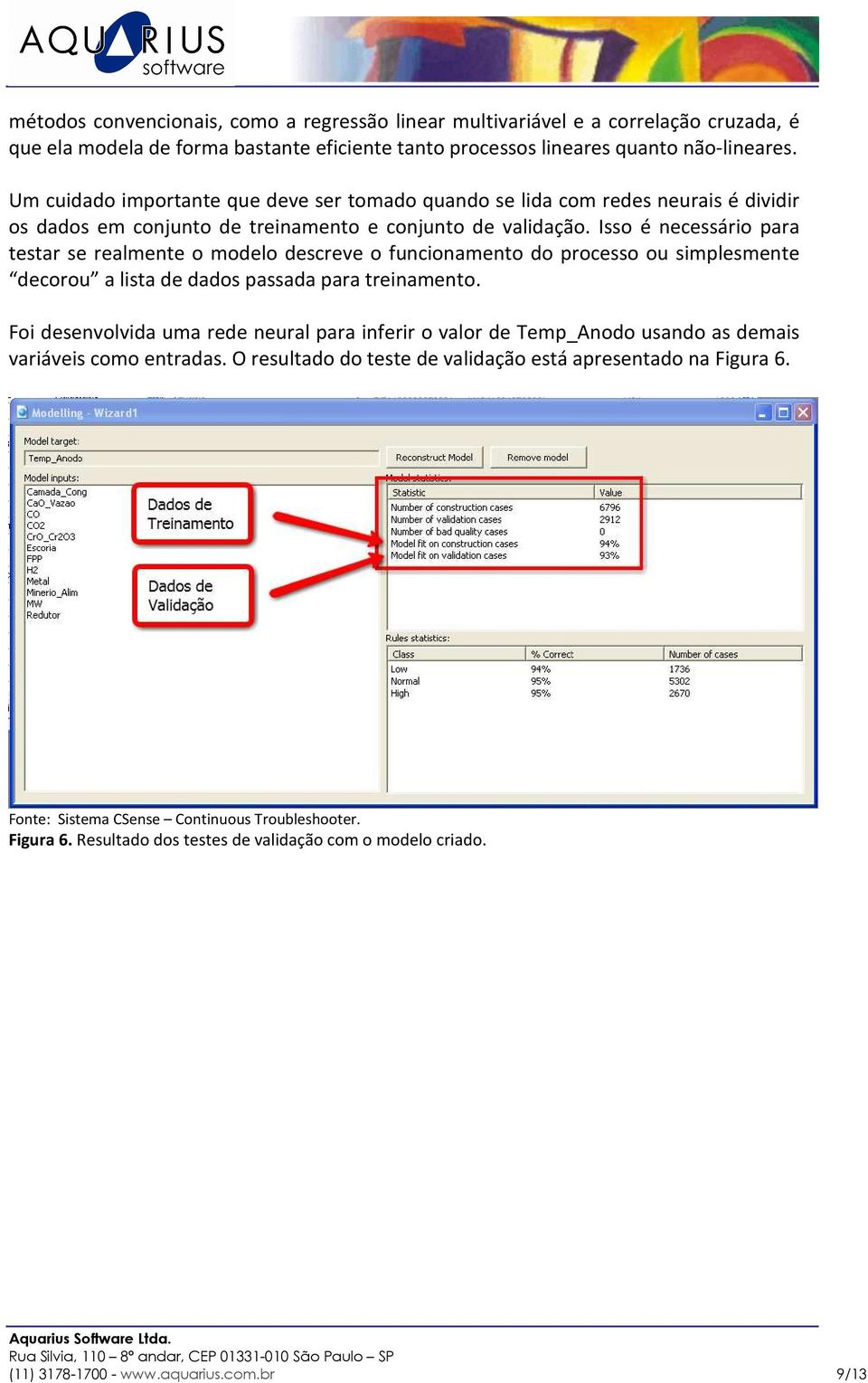 Isso é necessário para testar se realmente o modelo descreve o funcionamento do processo ou simplesmente decorou a lista de dados passada para treinamento.