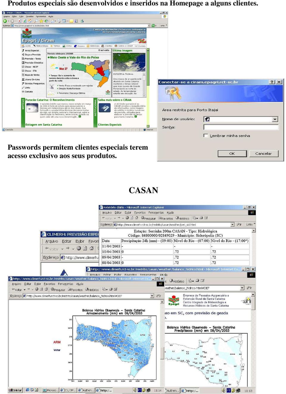 Passwords permitem clientes especiais