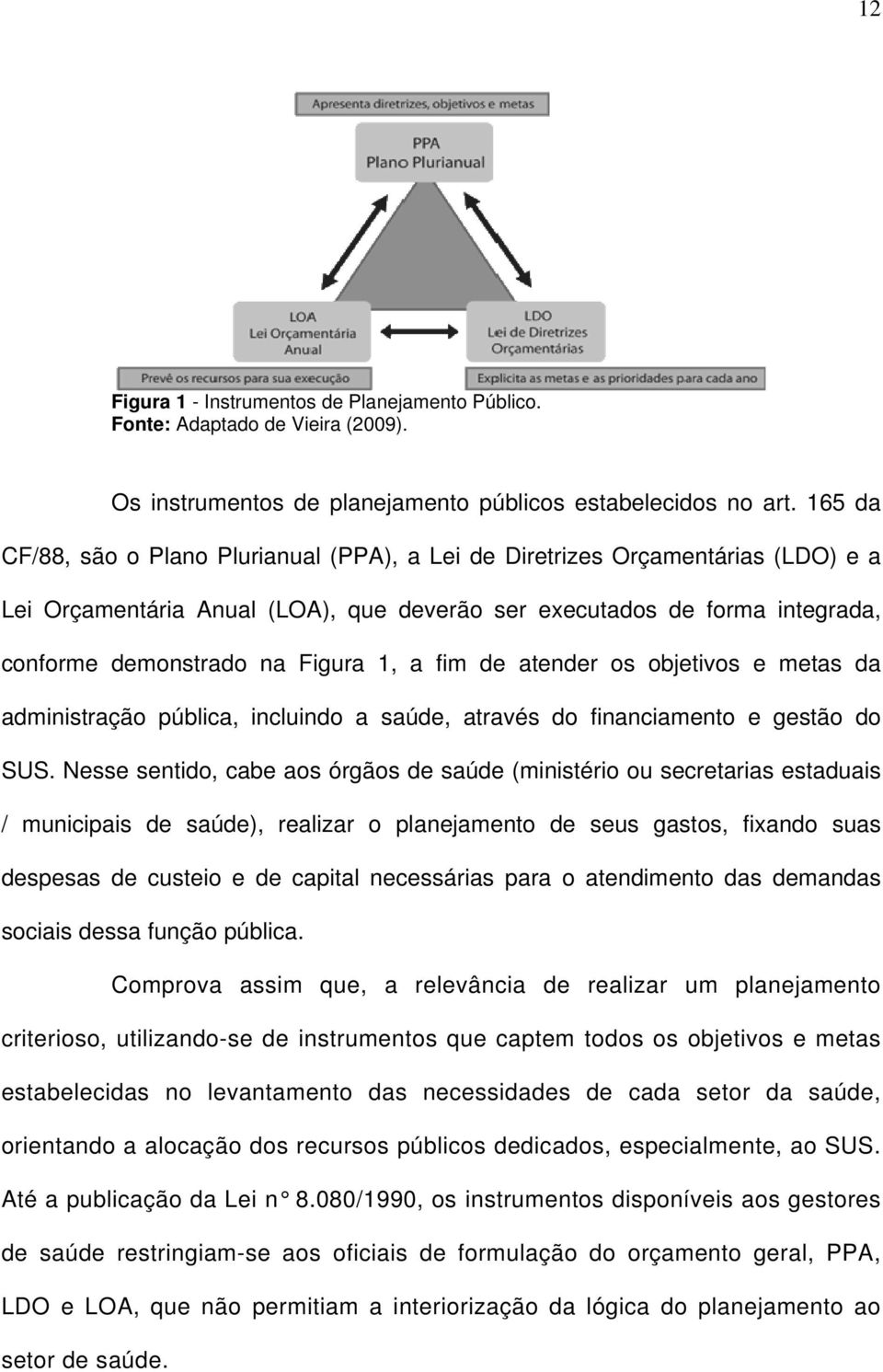 a fim de atender os objetivos e metas da administração pública, incluindo a saúde, através do financiamento e gestão do SUS.