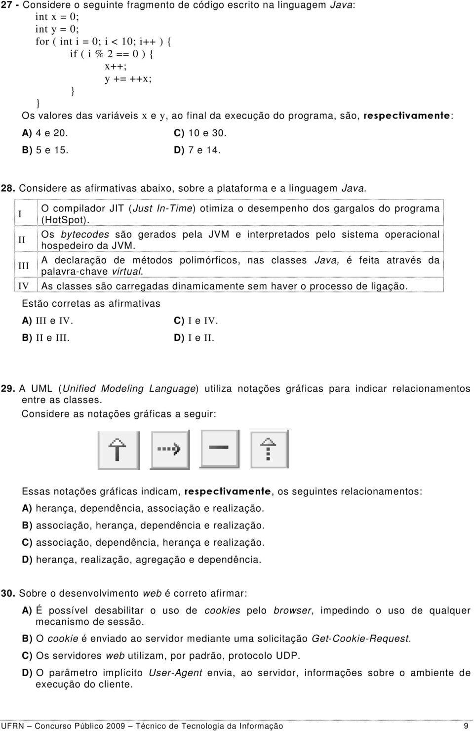 I II III IV O compilador JIT (Just In-Time) otimiza o desempenho dos gargalos do programa (HotSpot). Os bytecodes são gerados pela JVM e interpretados pelo sistema operacional hospedeiro da JVM.