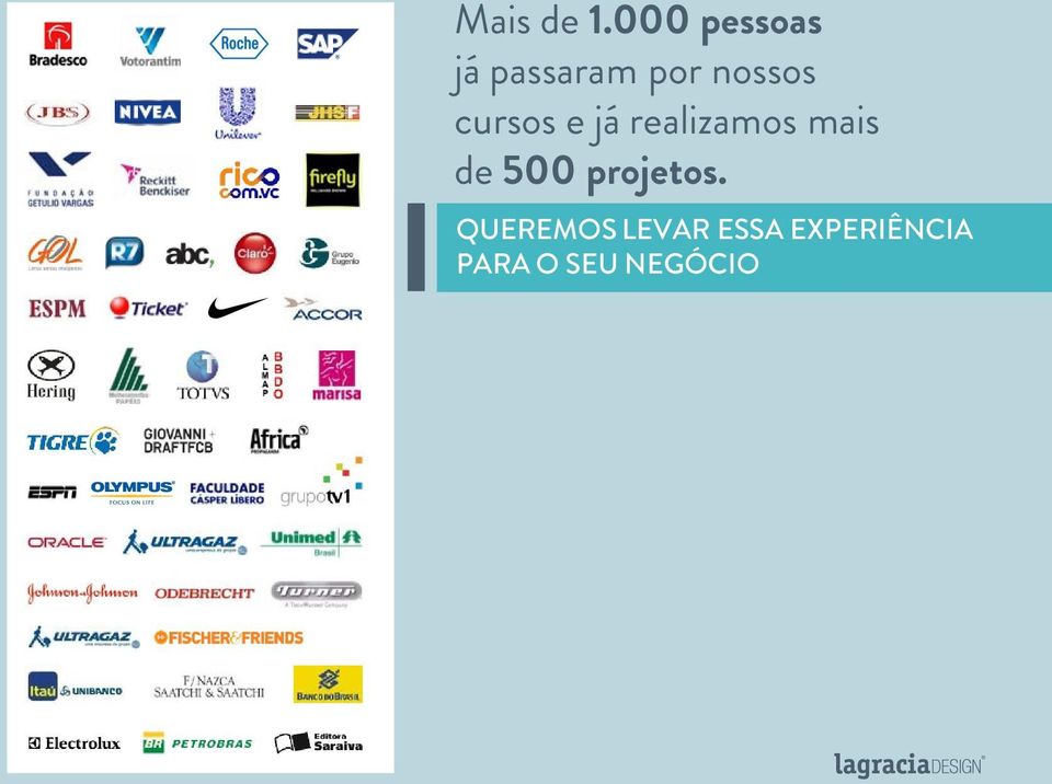 cursos e já realizamos mais de 500