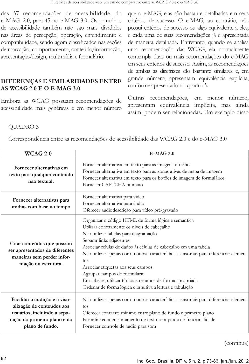 das 57 recomendações de acessibilidade, do e-mag 2.0,