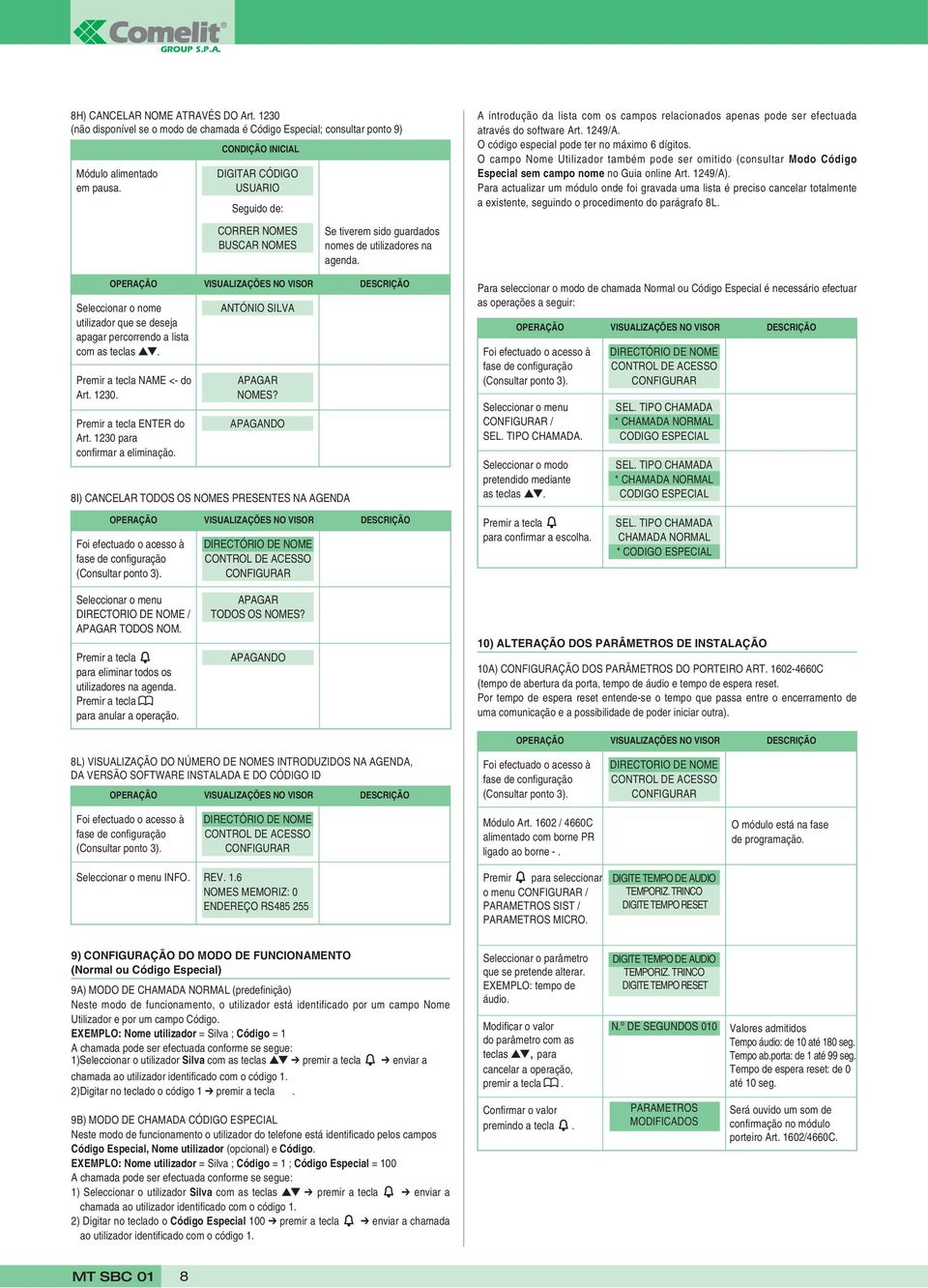 A introdução da lista com os campos relacionados apenas pode ser efectuada através do software Art. 49/A. O código especial pode ter no máximo 6 dígitos.