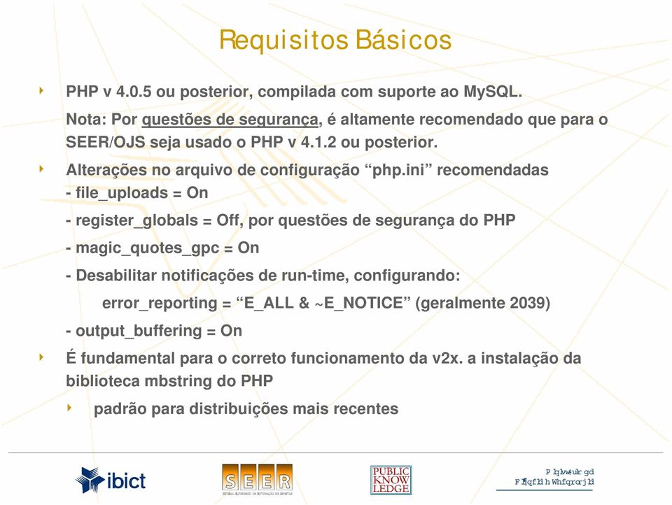 4 Alterações no arquivo de configuração php.