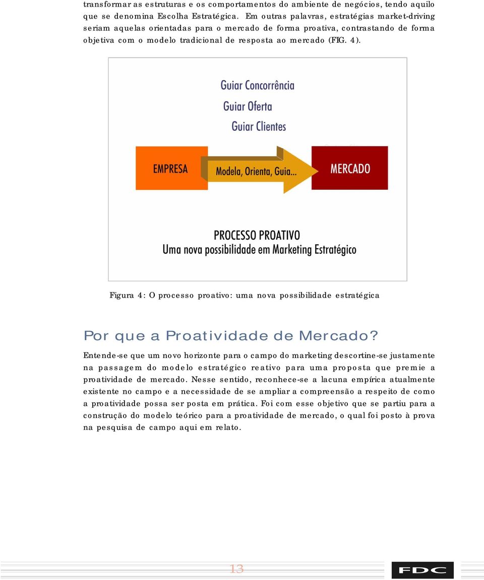 Figura 4: O processo proativo: uma nova possibilidade estratégica Por que a Proatividade de Mercado?