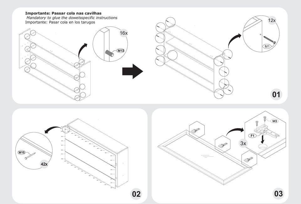 instructions Importante: Pasar cola en